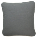 Pillow with Natural Trim - Gray