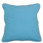 Large Pillow with Natural Trim - Baby Blue 