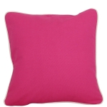 Pillow with Natural Trim - Hot Pink 