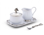 Equestrian Sugar and Creamer Set