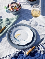 Berry & Thread Chambray Melamine Dinner Plate