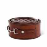 Premium Genuine Leather Coaster Set Bit - Set of 6