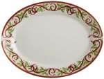 Winter Festival White Large Oval Platter