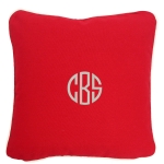 Large Pillow with Natural Trim - Red