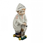 Child with Paper Hat 6.75\ Height

Kind mit Zeitungsmutze
Designed by Julius Konrad Hentschel, 1905

Hand painted in Meissen, Germany 
