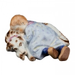 Child Sleeping on Dog 4 3/4\ Height

Kind auf Hund schlafend
Designed by Julius Konrad Hentschel, 1905

Hand painted in Meissen, Germany