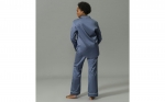 Nocturne Pajama Set, Small - Steel Blue & Dove