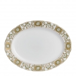 Derby Panel Green Medium Oval Platter 13\ 13\ Length