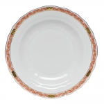 Chinese Bouquet Garland Rust Dessert Plate 