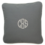 Pillow with Natural Trim - Gray