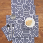 Trellis Navy Napkin