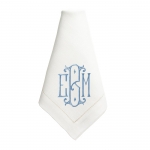 Classico White Napkin with Monogram 18 x 18\ 


