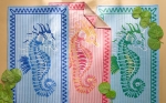 Seahorse Beach Towel - Bermuda Blue