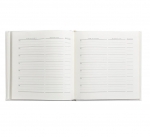 White Pebble Grain Leather Wedding Journal