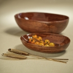 Gabonese Oval Mango Wood Bowl Large 15