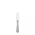 Repousse Sterling Butter Knife, Hollow Handle Ideal utensil for use with specialty butter spreads and patés.

Sure to become the conversation piece at any dining occasion, this ornate pattern is embellished with an abundance of floral motifs along the entire stem and handle. Named after the art of repoussé - the process of embossing metal from the back by hammering - this luxurious design was first crafted in 1828 and continues to endure as a popular collectible. It adds a distinctive touch to traditional and formal settings, or can lend a surprising pop of texture to a simple modern table. 

Polish your sterling silver once or twice a year, whether or not it has been used regularly. Hand wash and dry immediately with a chamois or soft cotton cloth to avoid spotting. 