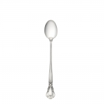 Chantilly Sterling Iced Beverage Spoon Specifically designed spoon for use with tall glasses.

Finely crafted with the graceful elegance associated with 18th Century France, this stately pattern was first introduced in 1895. The intricate design is embellished with a cascade of deeply carved borders showcasing a slender raised central panel along the handle and a more substantial open panel that can be monogrammed near the tip, which is crowned with a delicate fleur de lis. A stunning addition to traditional and formal interiors, this regal pattern will turn every meal into an event.

Polish your sterling silver once or twice a year, whether or not it has been used regularly. Hand wash and dry immediately with a chamois or soft cotton cloth to avoid spotting.
