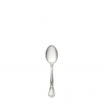 Chantilly Sterling Teaspoon Finely crafted with the graceful elegance associated with 18th Century France, this stately pattern was first introduced in 1895. The intricate design is embellished with a cascade of deeply carved borders showcasing a slender raised central panel along the handle and a more substantial open panel that can be monogrammed near the tip, which is crowned with a delicate fleur de lis. A stunning addition to traditional and formal interiors, this regal pattern will turn every meal into an event.

Polish your sterling silver once or twice a year, whether or not it has been used regularly. Hand wash and dry immediately with a chamois or soft cotton cloth to avoid spotting.
