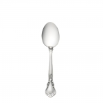 Chantilly Sterling Tablespoon  A spoon that can be used for eating hearty stews and cold or hot cereals.

Finely crafted with the graceful elegance associated with 18th Century France, this stately pattern was first introduced in 1895. The intricate design is embellished with a cascade of deeply carved borders showcasing a slender raised central panel along the handle and a more substantial open panel that can be monogrammed near the tip, which is crowned with a delicate fleur de lis. A stunning addition to traditional and formal interiors, this regal pattern will turn every meal into an event.

Polish your sterling silver once or twice a year, whether or not it has been used regularly. Hand wash and dry immediately with a chamois or soft cotton cloth to avoid spotting.
