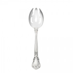 Chantilly Sterling Pierced Tablespoon Perfect for serving foods that need to be strained.

Finely crafted with the graceful elegance associated with 18th Century France, this stately pattern was first introduced in 1895. The intricate design is embellished with a cascade of deeply carved borders showcasing a slender raised central panel along the handle and a more substantial open panel that can be monogrammed near the tip, which is crowned with a delicate fleur de lis. A stunning addition to traditional and formal interiors, this regal pattern will turn every meal into an event.

Polish your sterling silver once or twice a year, whether or not it has been used regularly. Hand wash and dry immediately with a chamois or soft cotton cloth to avoid spotting.
