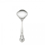 Chantilly Sterling Gravy Ladle  A serving tool for gravies and sauces.

Finely crafted with the graceful elegance associated with 18th Century France, this stately pattern was first introduced in 1895. The intricate design is embellished with a cascade of deeply carved borders showcasing a slender raised central panel along the handle and a more substantial open panel that can be monogrammed near the tip, which is crowned with a delicate fleur de lis. A stunning addition to traditional and formal interiors, this regal pattern will turn every meal into an event.

Polish your sterling silver once or twice a year, whether or not it has been used regularly. Hand wash and dry immediately with a chamois or soft cotton cloth to avoid spotting.
