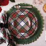 Stewart Tartan Cocktail Plates, Set of Four