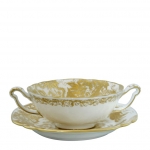 Gold Aves Cream Soup Cup with Handles