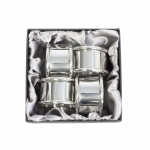 Pewter Napkin Rings, Set of Four