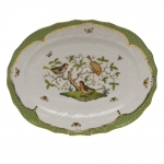 Rothschild Bird Green Border Oval Platter 17\ 17\ Length