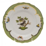 Rothschild Bird Green Border Bread and Butter Plate - Motif #1 