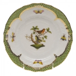 Rothschild Bird Green Border Bread and Butter Plate - Motif #3 