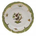 Rothschild Bird Green Border Bread and Butter Plate - Motif #4 