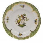 Rothschild Bird Green Border Bread and Butter Plate - Motif #6 