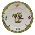 Rothschild Bird Green Border Bread and Butter Plate - Motif #12 