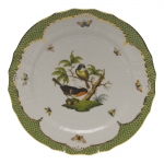 Rothschild Bird Green Border Service Plate - Motif #2 