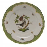 Rothschild Bird Green Border Service Plate - Motif #4 