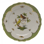 Rothschild Bird Green Border Service Plate - Motif #6 