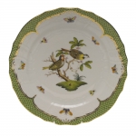 Rothschild Bird Green Border Service Plate - Motif #11 