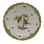 Rothschild Bird Green Border Service Plate - Motif #12 