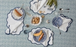 Scallop Edge Placemat, Set of 4 - Sapphire