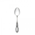 King Richard Sterling Place Spoon Named for the Richard the Lion Hearted, this pattern was inspired by the rich architectural decoration of old English mansions. Introduced in 1932, the design appears to be deeply carved so the details stand out clearly, offsetting the central ornamental shield mimicking those carried by knights during the crusades and the pointed oval top and neck framed in curling leaves. The confident styling will elevate every meal into a festive dining experience, and enhance traditional and formal settings. 

Polish your sterling silver once or twice a year, whether or not it has been used regularly. Hand wash and dry immediately with a chamois or soft cotton cloth to avoid spotting.
