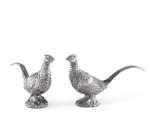 PEWTER PHEASANTS SALT & PEPPER SET