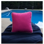 Pillow with Natural Trim - Hot Pink 