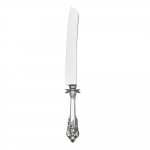 Grande Baroque Sterling Cake Knife, HH Styled in the lavish Baroque manner, this highly collectible pattern is our best seller. Introduced in 1941, it captures classic symbols of the Renaissance in the exquisitely carved pillar and acanthus leaf curved as in nature. The sculptural, hand-wrought quality is evident in the playful open work and intricate, three-dimensional detail, which carries to the functional bowls and tines, and is apparent whether viewed in front, back, or profile. Perfect for traditional and formal settings.

Polish your sterling silver once or twice a year, whether or not it has been used regularly. Hand wash and dry immediately with a chamois or soft cotton cloth to avoid spotting.