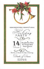 Christmas Horn Invitations, Pack Of 20