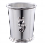 Pewter Julep Cup With Horsehead 