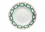 Catene Green Bread Plate Edged in platinum. 