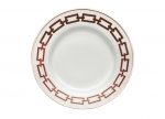 Catene Red Salad/Dessert Plate Edged in platinum. 