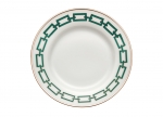 Catene Green Salad/Dessert Plate Edged in platinum. 