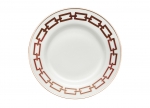 Catene Red Buffet/Dinner Plate Edged in platinum. 